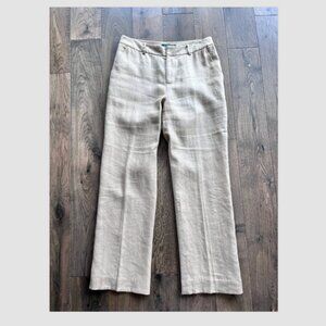 Lauren Ralph Lauren Beige Linen Dress Pants Lined Size 6P Petite